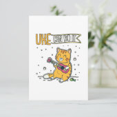 ウクレレUkelele Catギター音楽UKEでできる サンキューカード (スタンド正面)