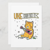 ウクレレUkelele Catギター音楽UKEでできる シーズンカード (正面/裏面)