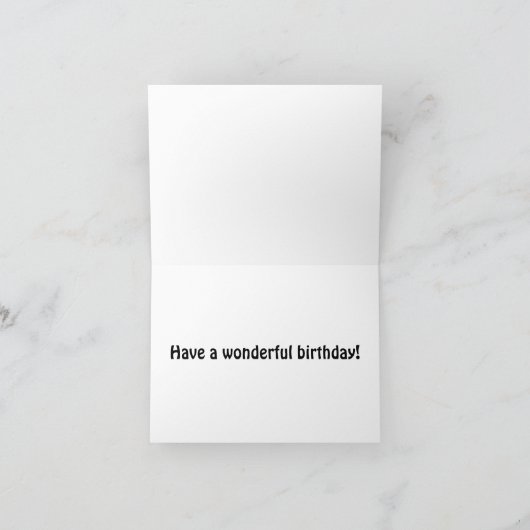 ウクールルおもしろいハッピーバースデー抽象芸術 カード (内部)