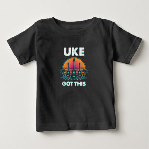 ウク得レおもしろいプレーヤーギターミュージシャン ベビーTシャツ