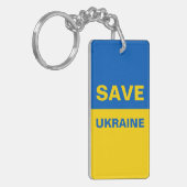 ウク救ライナウクライナ国旗 キーホルダー (正面左)