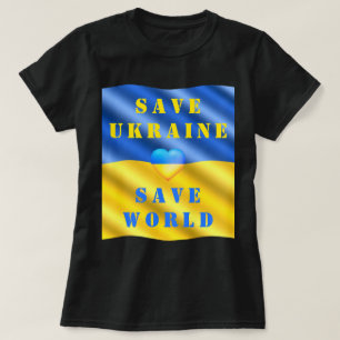ウク救ライン救済世界救 – 自由 – 平和 Tシャツ