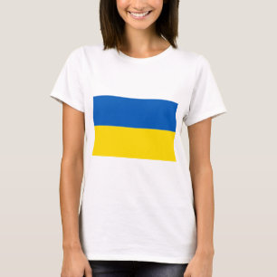 ウク無地のライナ国旗のTシャツ Tシャツ