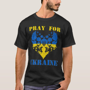 ウク祈ラナTハートUkrainianヴィンテージUkra Tシャツ