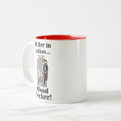 ウグイスおもしろいカ ツートーンマグカップ (正面左)