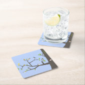 ウグイスのフォールアウトコースター スクエアペーパーコースター (インサイチュ)