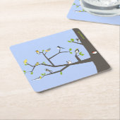 ウグイスのフォールアウトコースター スクエアペーパーコースター (アングル)