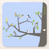 ウグイスのフォールアウトコースター スクエアペーパーコースター (正面)