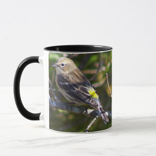 ウグイスの鳥の写真マグカップ マグカップ (左)