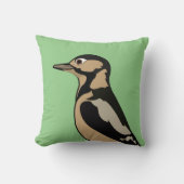 ウグイスの鳥の自然野生動物 クッション (正面)