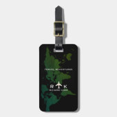 ウグイス世界地図国際的旅行カスタム ラゲッジタグ (正面縦)