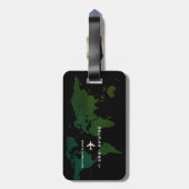 ウグイス世界地図国際的旅行カスタム ラゲッジタグ (裏面縦)