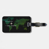 ウグイス世界地図国際的旅行カスタム ラゲッジタグ (裏面横)