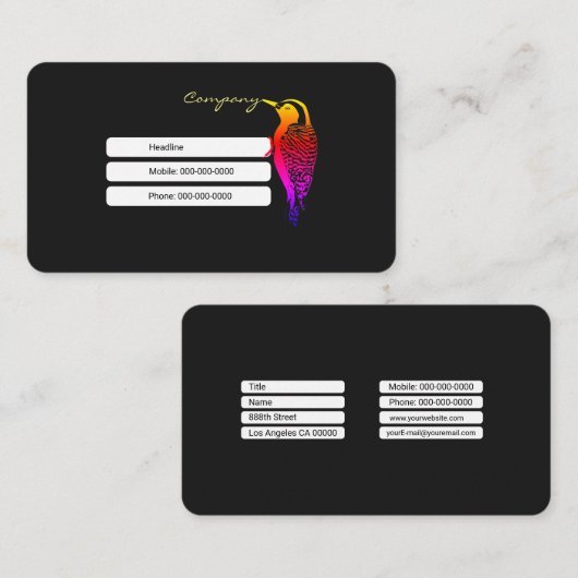 ウグイス 名刺 (正面/裏面)