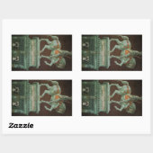 ウケッロのジョン・ホークウッド騎馬像 長方形シール (シート)