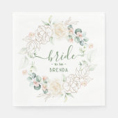 ウコリ葉ッティリースとピンクのバラ スタンダードランチョンナプキン (正面)