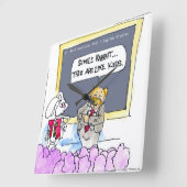 ウサおもしろいギ文法警察の壁時計 スクエア壁時計 (傾斜)