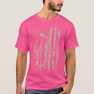 ウサアーチェリーボウ狩り愛国的ハンターアーチェリーL Tシャツ