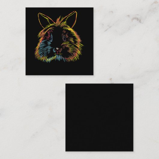 ウサカラフルギ スクエア名刺 (正面/裏面)