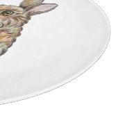 ウサギおもしろいたち。鉛筆スケッチ カッティングボード (角)