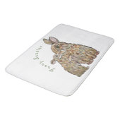 ウサギおもしろいたち。鉛筆スケッチ バスマット (アングル)