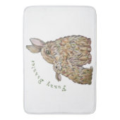 ウサギおもしろいたち。鉛筆スケッチ バスマット (正面縦)