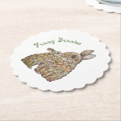 ウサギおもしろいたち。鉛筆スケッチ ペーパーコースター (アングル)