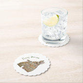 ウサギおもしろいたち。鉛筆スケッチ ペーパーコースター (インサイチュ)