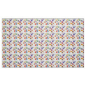 ウサギおよびにんじんのwatercoloの芸術の生地 ファブリック (ファットクウォーター)