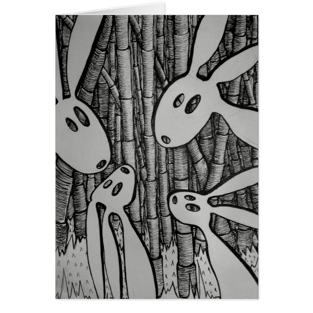 ウサギおよびタケ (正面)