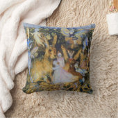 ウサギおよび妖精のヴィンテージのおとぎ話art. クッション (ブランケット)