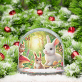 ウサギお洒落と森の景色，リス (クリスマス)