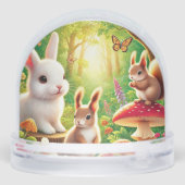 ウサギお洒落と森の景色，リス (裏面)