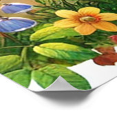 ウサギお洒落と森の景色,リス ポスター (角)