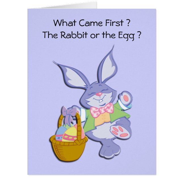 ウサギか卵のイースターカード (正面)