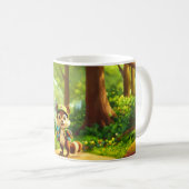 ウサギがデザインしたカップ コーヒーマグカップ (正面右)