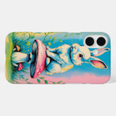 ウサギがパステルでキノコに鮮やか座る Case-Mate iPhoneケース (裏面 (横))