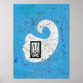 ウサギがポスターウォールアートを見る ポスター