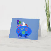 ウサギが乗った卵の車 カード#2 カード (正面)