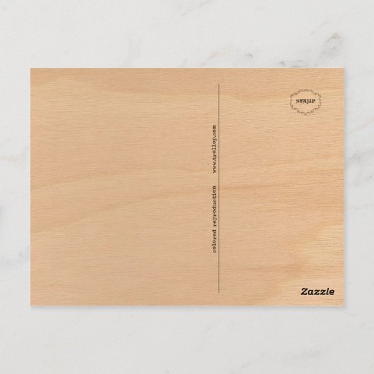 ウサギが卵を作るポストカード ポストカード (裏面)