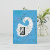 ウサギが幽霊グリーティングカードを見る カード (スタンド正面)