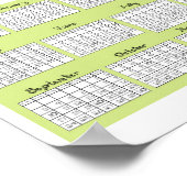 ウサギが踊る 2023 カレンダー 生地 フォント ポスター (角)