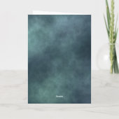 ウサギが飛ぶ冬の風景 折りたたみ式グリーティングカード カード (裏面)