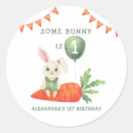 ウサギが1歳の誕生日 ラウンドシール