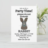ウサギさん、起こさないでください 面白いうさぎ 招待状 (スタンド正面)
