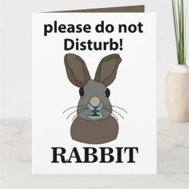 ウサギさん、邪魔しないでください 面白いウサギ カード