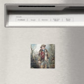 ウサギたちと一緒の少年 マグネット (インサイチュ (食洗機))