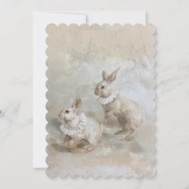 ウサギたち - フラット インビテーション サイズ:12.7 cm x 17.8 cm