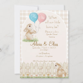 ウサギちゃんはどっち？　性別発表 招待状