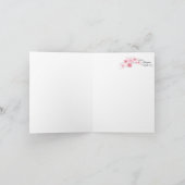 ウサギとさくらんぼの花 サンキューカード (内部)